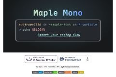 Maple Mono：开源等宽编程字体下载与安装指南