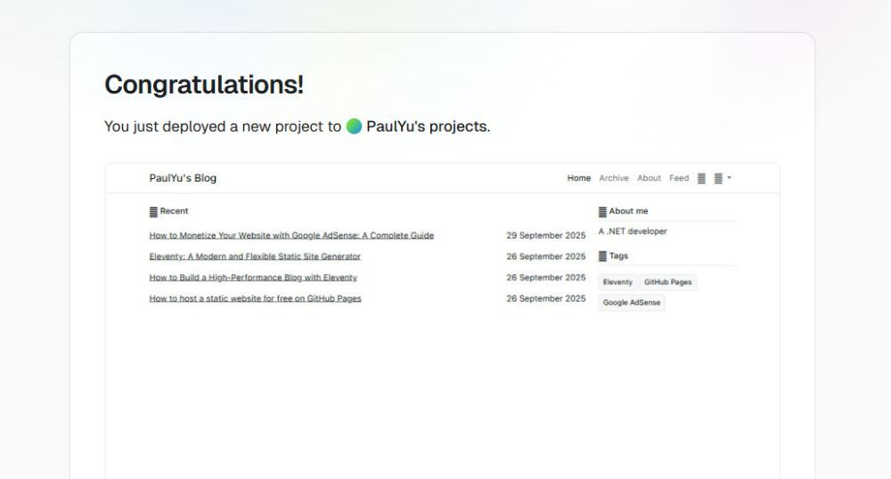 如何免费使用 Vercel 部署你的个人网站（详细教程 + 实用技巧）