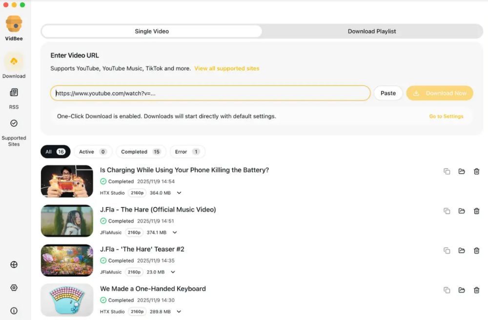 VidBee视频下载器