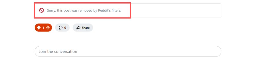 Reddit 提示 Sorry, this post was removed by Reddit's filters 是什么原因？完整原因解析与解决办法